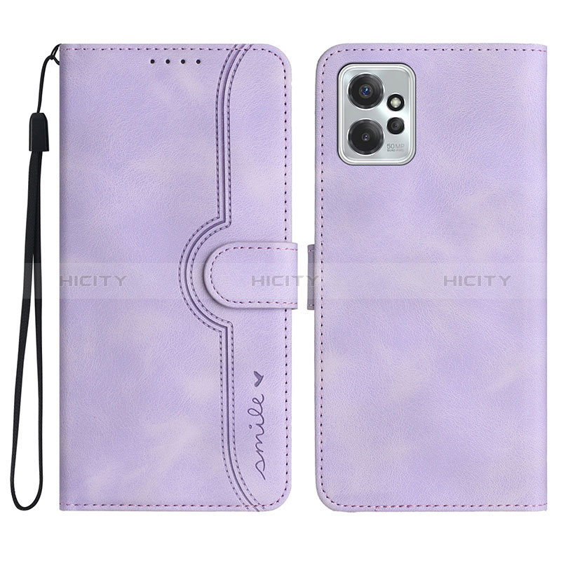 Coque Portefeuille Livre Cuir Etui Clapet YX3 pour Motorola Moto G Power 5G (2023) Violet Plus