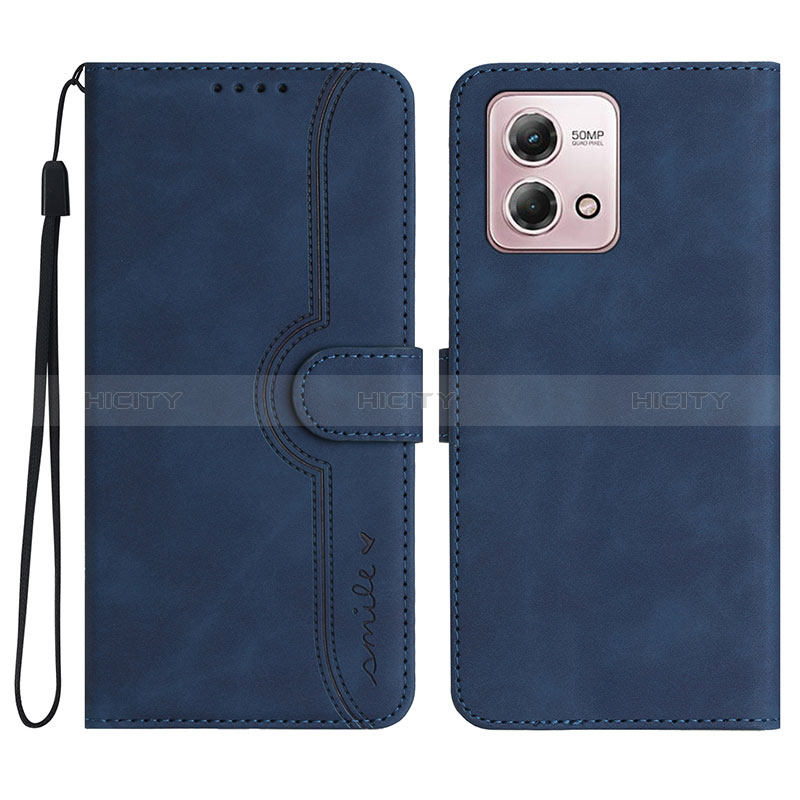 Coque Portefeuille Livre Cuir Etui Clapet YX3 pour Motorola Moto G Stylus (2023) 4G Bleu Plus