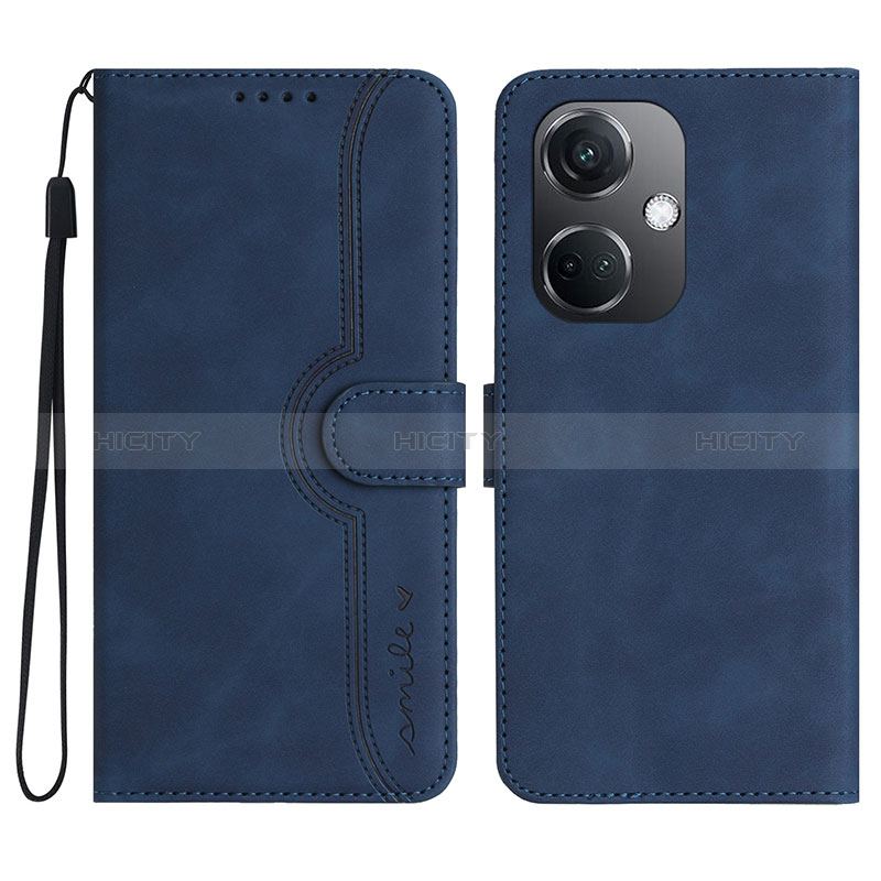 Coque Portefeuille Livre Cuir Etui Clapet YX3 pour Oppo K11 5G Bleu Plus