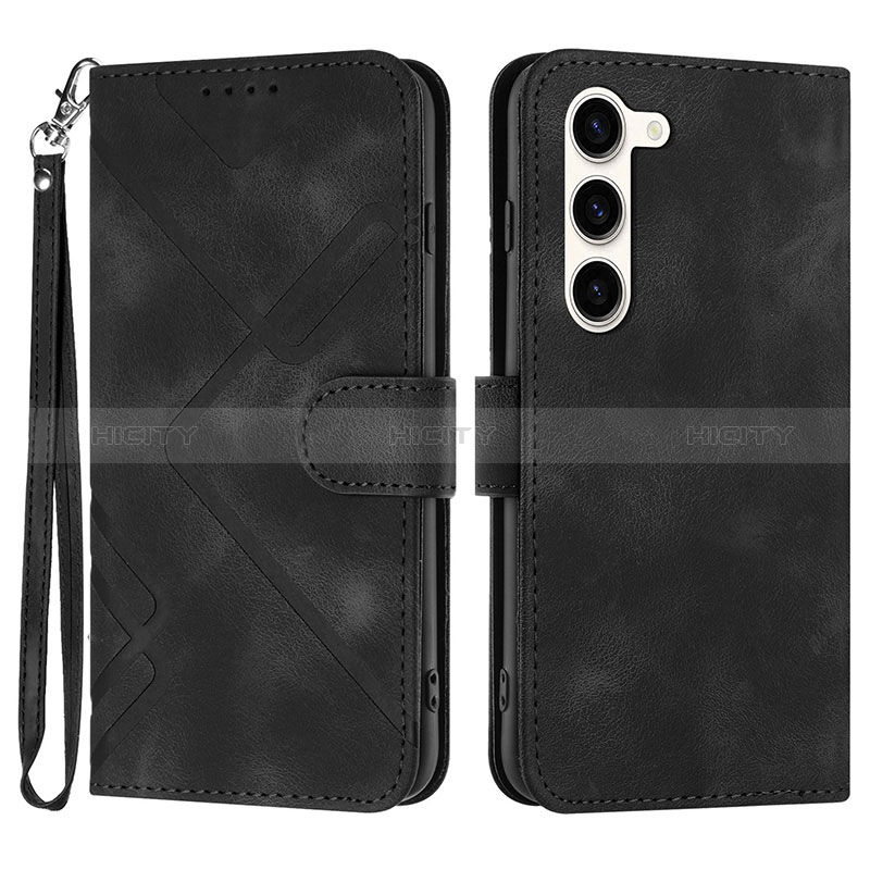 Coque Portefeuille Livre Cuir Etui Clapet YX3 pour Samsung Galaxy S22 5G Noir Plus