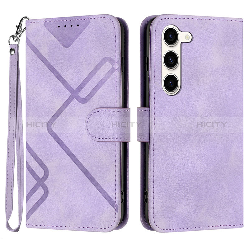 Coque Portefeuille Livre Cuir Etui Clapet YX3 pour Samsung Galaxy S24 Plus 5G Violet Plus