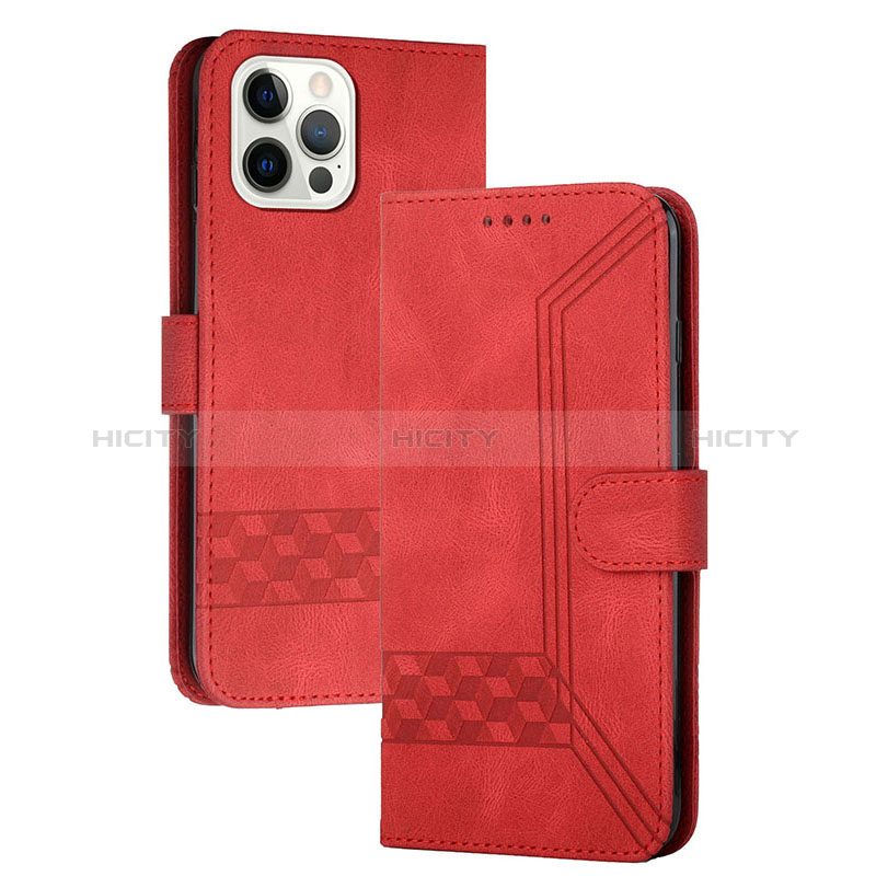 Coque Portefeuille Livre Cuir Etui Clapet YX4 pour Apple iPhone 13 Pro Rouge Plus