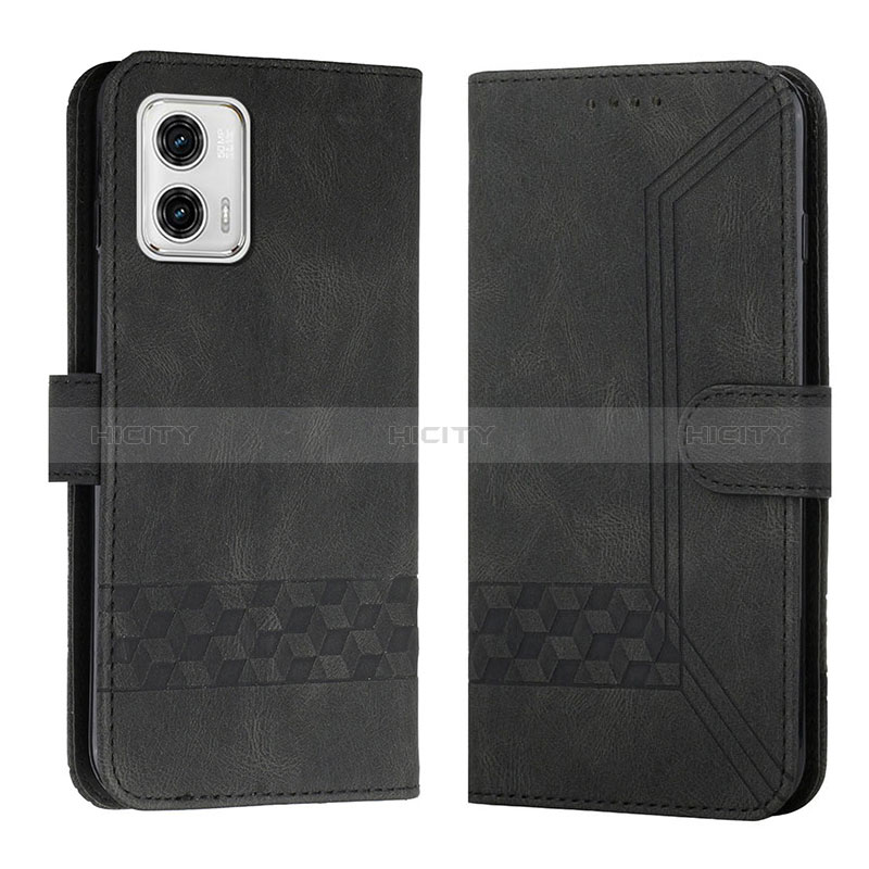 Coque Portefeuille Livre Cuir Etui Clapet YX4 pour Motorola Moto G53j 5G Noir Plus