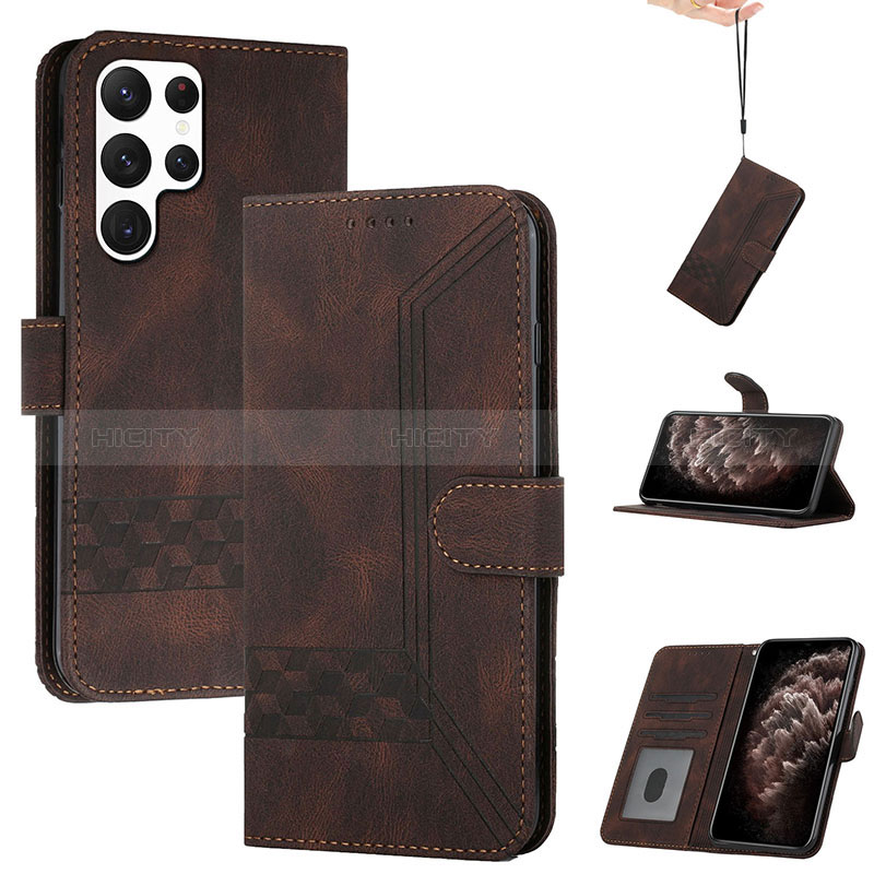 Coque Portefeuille Livre Cuir Etui Clapet YX4 pour Samsung Galaxy S22 Ultra 5G Plus