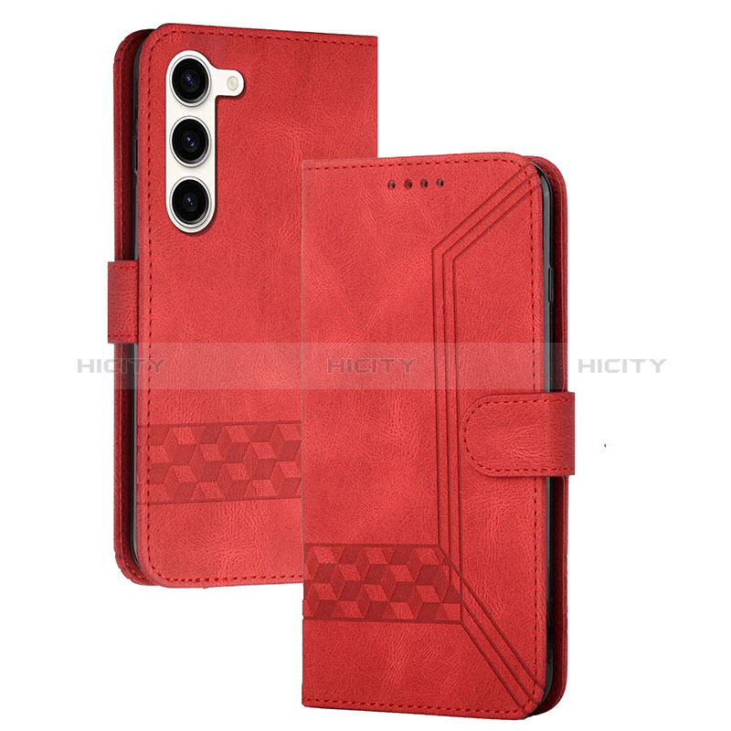 Coque Portefeuille Livre Cuir Etui Clapet YX4 pour Samsung Galaxy S24 5G Rouge Plus