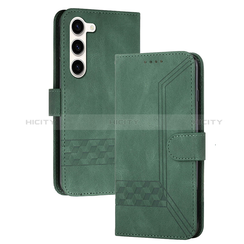 Coque Portefeuille Livre Cuir Etui Clapet YX4 pour Samsung Galaxy S25 5G Vert Plus