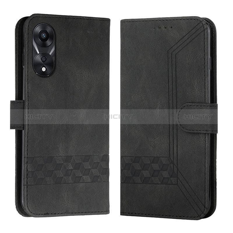 Coque Portefeuille Livre Cuir Etui Clapet YX5 pour Oppo A18 Noir Plus