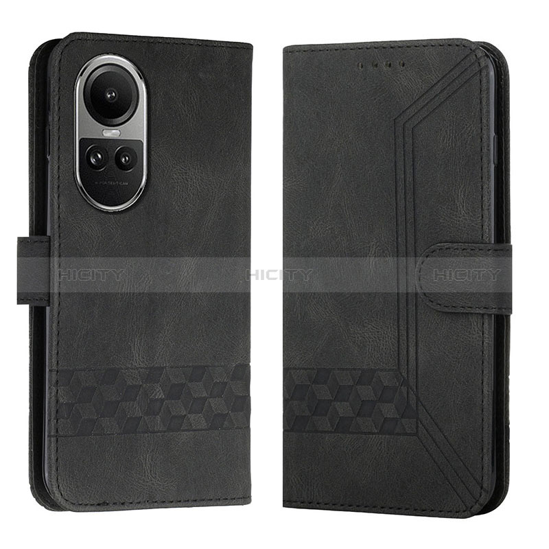 Coque Portefeuille Livre Cuir Etui Clapet YX5 pour Oppo Reno10 5G Noir Plus