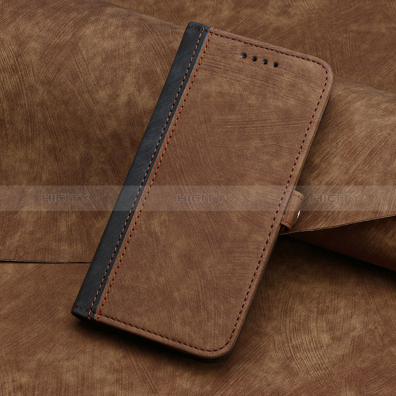 Coque Portefeuille Livre Cuir Etui Clapet YX5 pour Samsung Galaxy S23 Ultra 5G Marron Plus