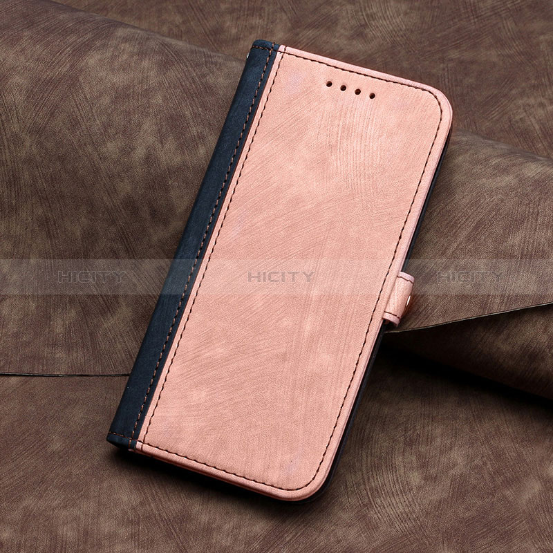 Coque Portefeuille Livre Cuir Etui Clapet YX5 pour Samsung Galaxy S23 Ultra 5G Or Rose Plus