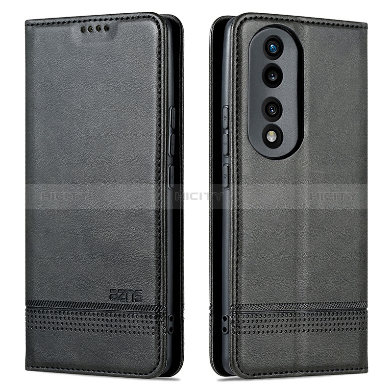 Coque Portefeuille Livre Cuir Etui Clapet YZ1 pour Huawei Honor 90 5G Noir Plus