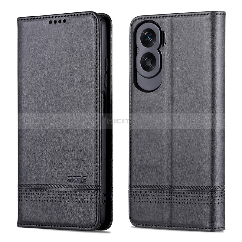 Coque Portefeuille Livre Cuir Etui Clapet YZ1 pour Huawei Honor 90 Lite 5G Noir Plus