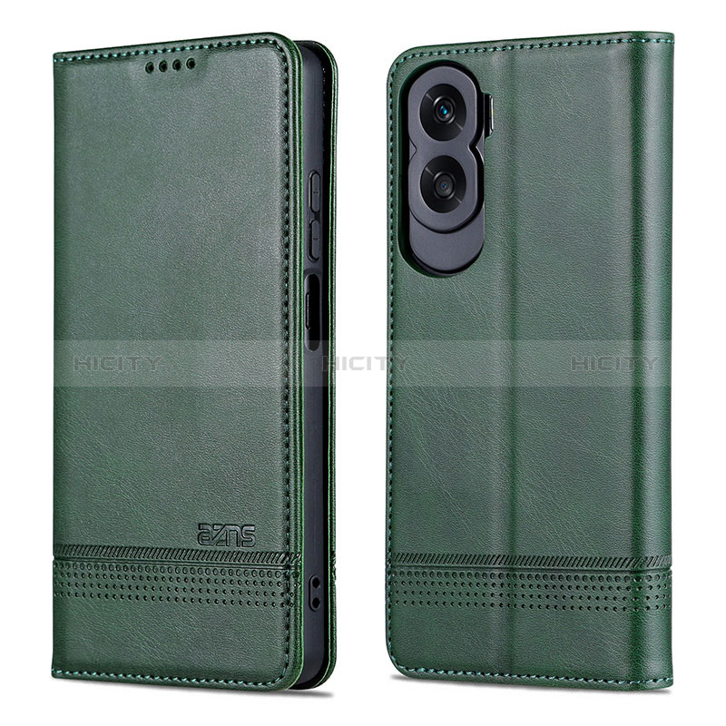 Coque Portefeuille Livre Cuir Etui Clapet YZ1 pour Huawei Honor 90 Lite 5G Vert Plus