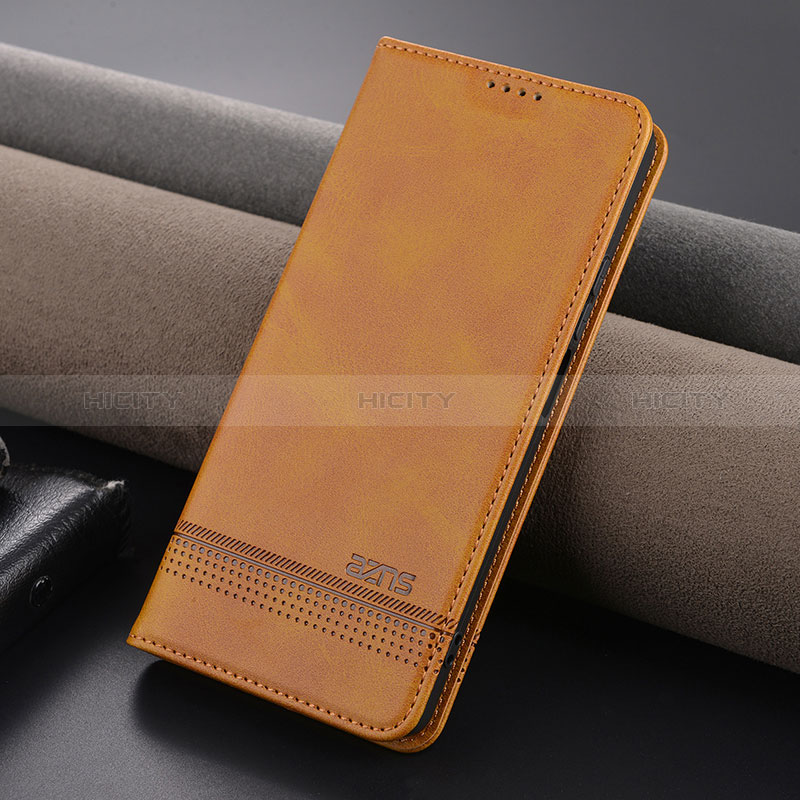 Coque Portefeuille Livre Cuir Etui Clapet YZ1 pour Xiaomi Redmi Note 13 5G Brun Clair Plus