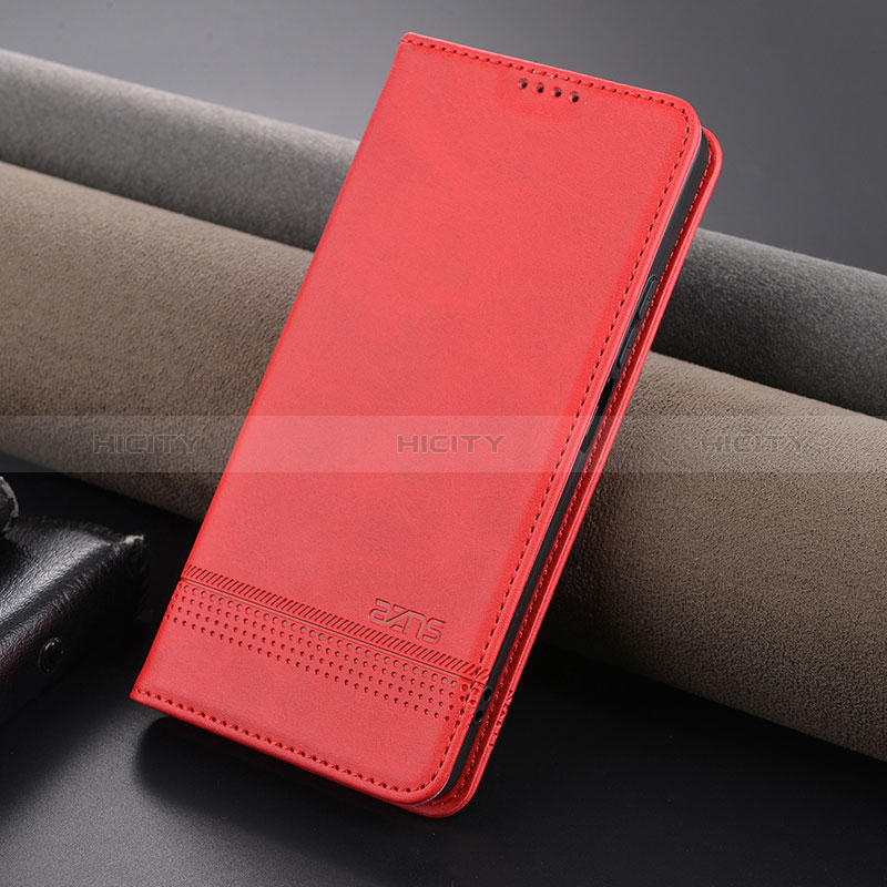 Coque Portefeuille Livre Cuir Etui Clapet YZ1 pour Xiaomi Redmi Note 13 5G Rose Rouge Plus