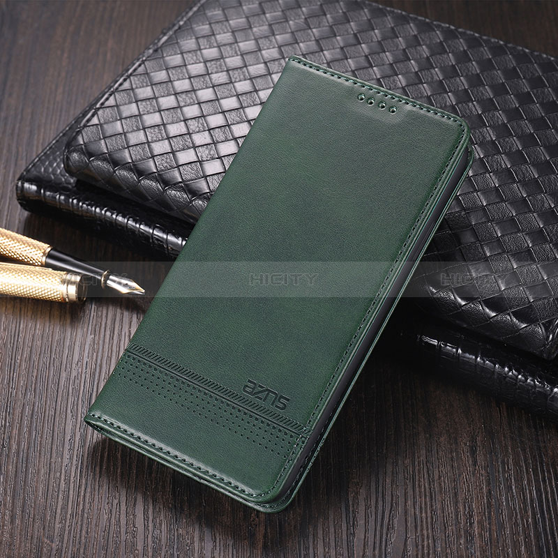 Coque Portefeuille Livre Cuir Etui Clapet YZ2 pour Oppo A58 5G Vert Plus