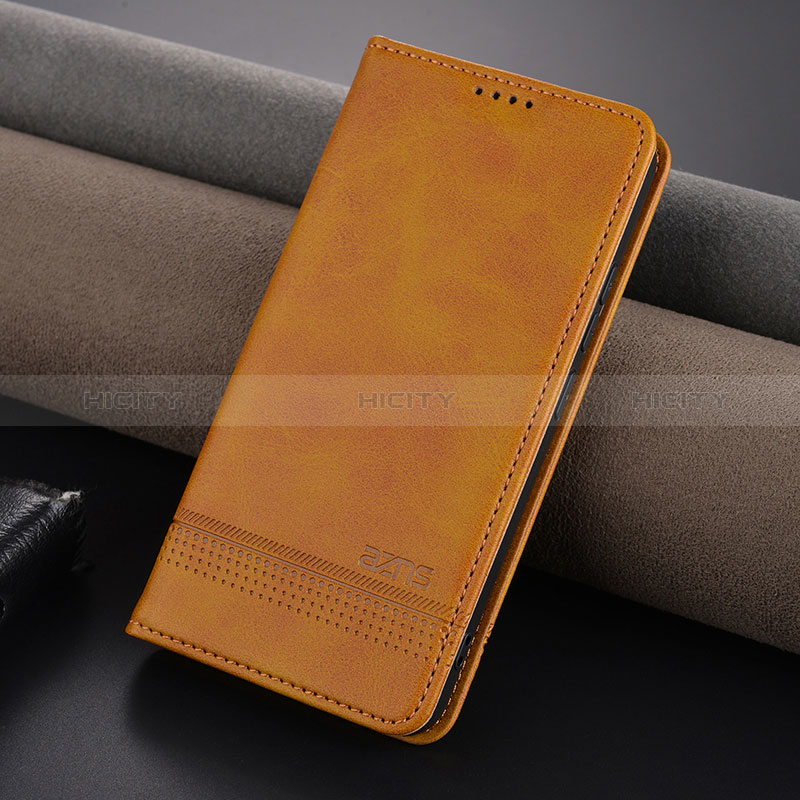 Coque Portefeuille Livre Cuir Etui Clapet YZ2 pour Xiaomi Mi 14 5G Brun Clair Plus