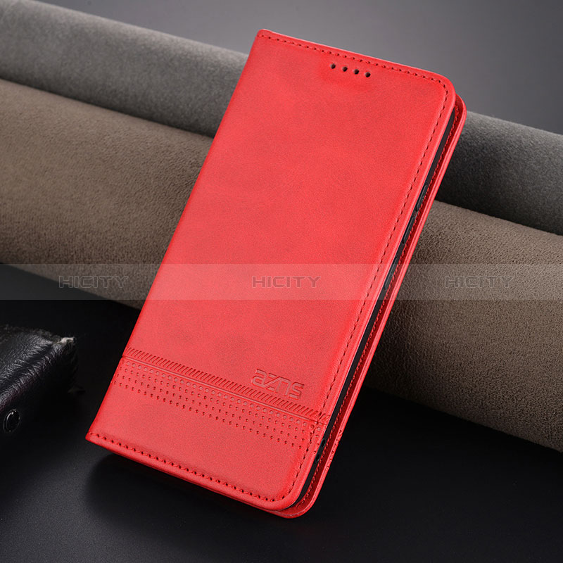 Coque Portefeuille Livre Cuir Etui Clapet YZ2 pour Xiaomi Mi 14 5G Rose Rouge Plus