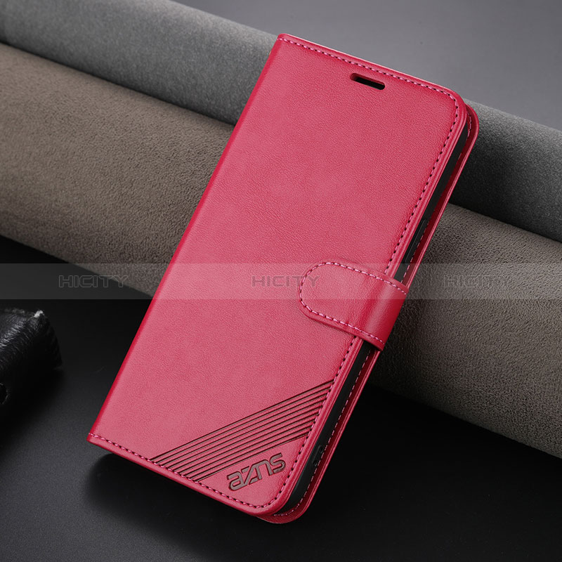 Coque Portefeuille Livre Cuir Etui Clapet YZ3 pour Apple iPhone 14 Rose Rouge Plus