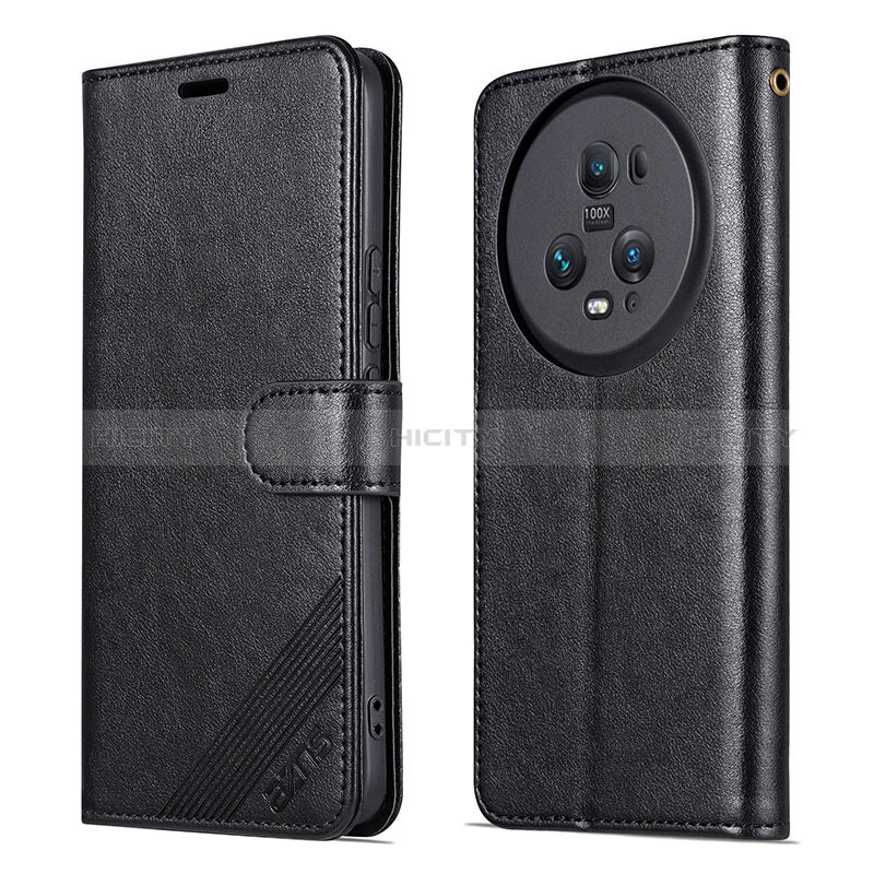 Coque Portefeuille Livre Cuir Etui Clapet YZ3 pour Huawei Honor Magic5 Pro 5G Noir Plus