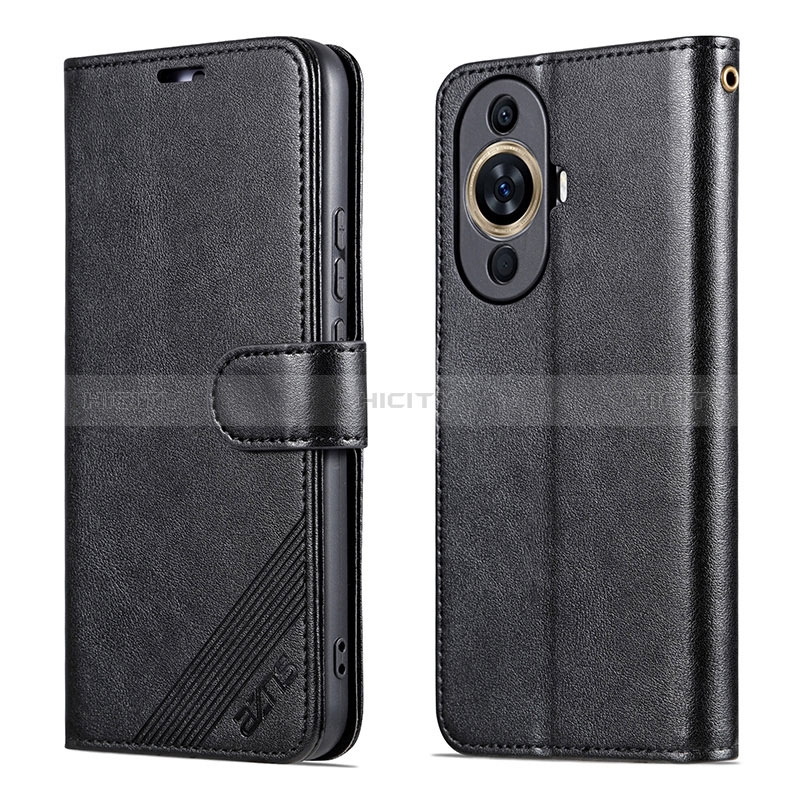 Coque Portefeuille Livre Cuir Etui Clapet YZ3 pour Huawei Nova 11 Noir Plus