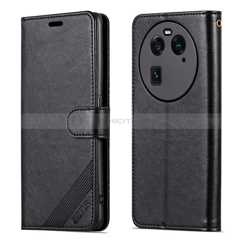 Coque Portefeuille Livre Cuir Etui Clapet YZ3 pour Oppo Find X6 5G Noir Plus