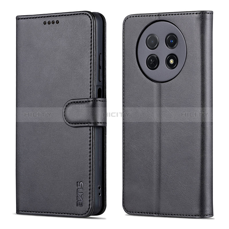 Coque Portefeuille Livre Cuir Etui Clapet YZ4 pour Huawei Nova Y91 Noir Plus