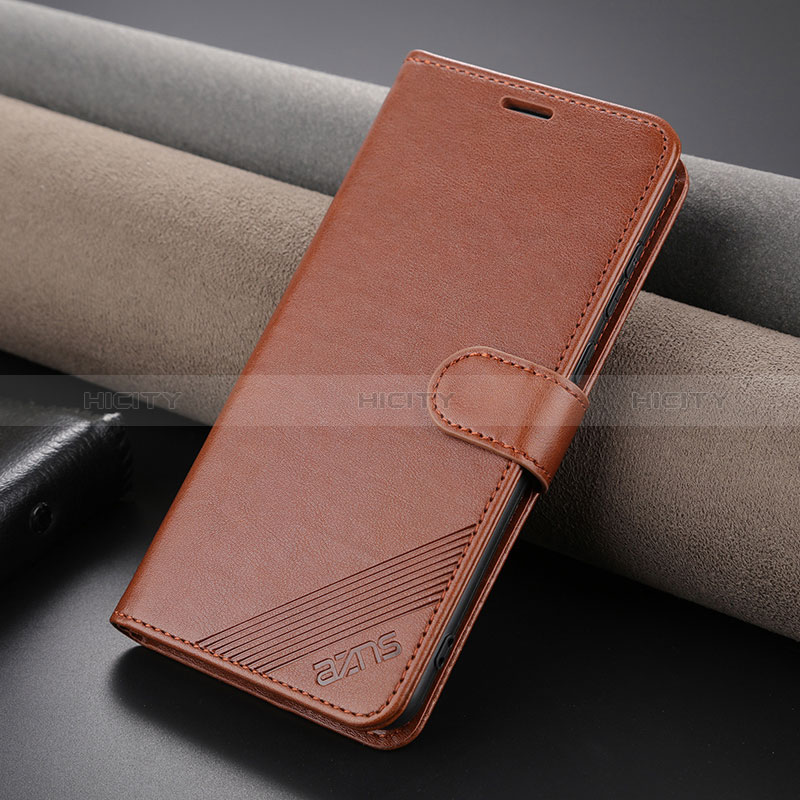 Coque Portefeuille Livre Cuir Etui Clapet YZ4 pour Huawei P60 Marron Plus