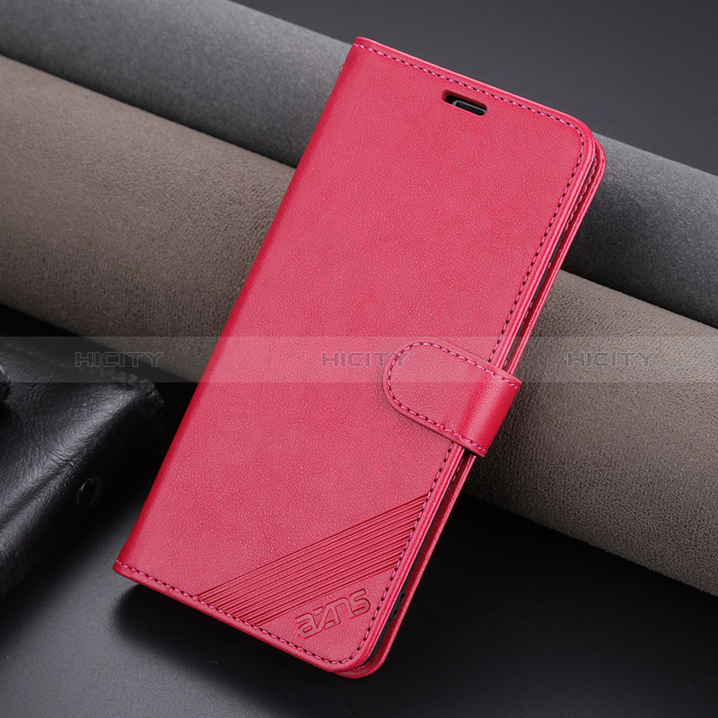 Coque Portefeuille Livre Cuir Etui Clapet YZ4 pour Oppo Find X6 5G Rose Rouge Plus