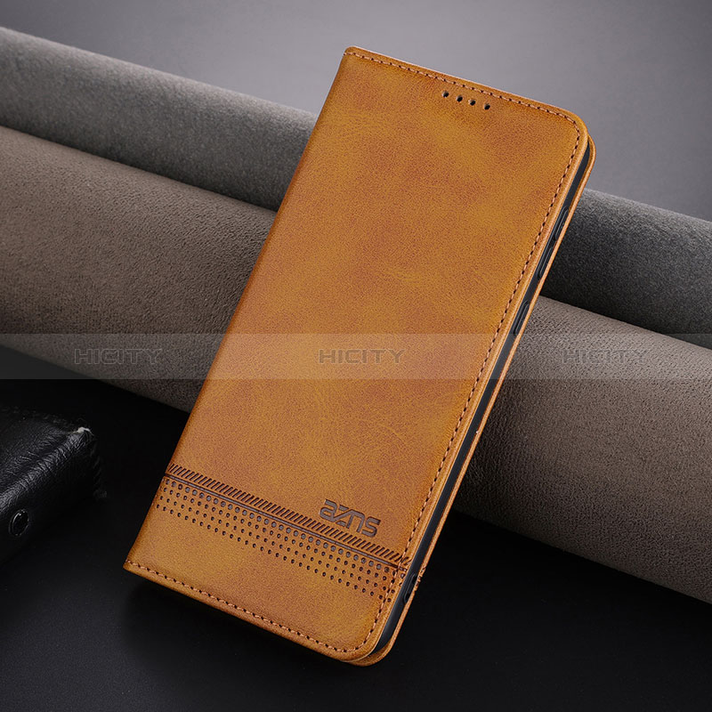 Coque Portefeuille Livre Cuir Etui Clapet YZ5 pour Huawei Mate 60 Brun Clair Plus