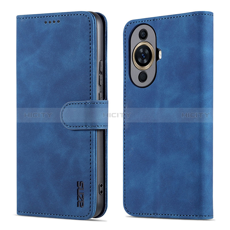 Coque Portefeuille Livre Cuir Etui Clapet YZ5 pour Huawei Nova 11 Bleu Plus