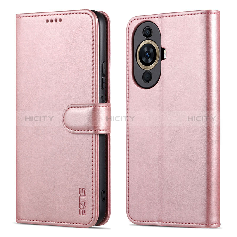 Coque Portefeuille Livre Cuir Etui Clapet YZ5 pour Huawei Nova 11 Or Rose Plus