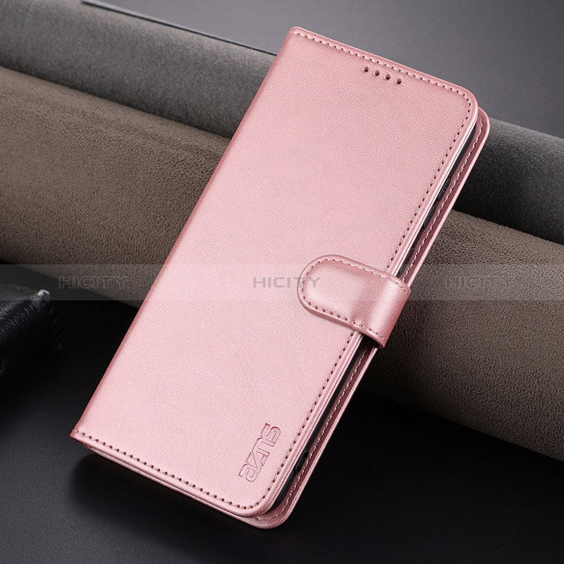 Coque Portefeuille Livre Cuir Etui Clapet YZ5 pour Huawei P60 Rose Rouge Plus