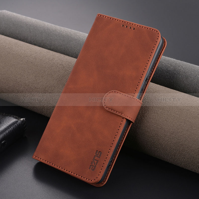 Coque Portefeuille Livre Cuir Etui Clapet YZ5 pour Xiaomi Mi 13T 5G Marron Plus