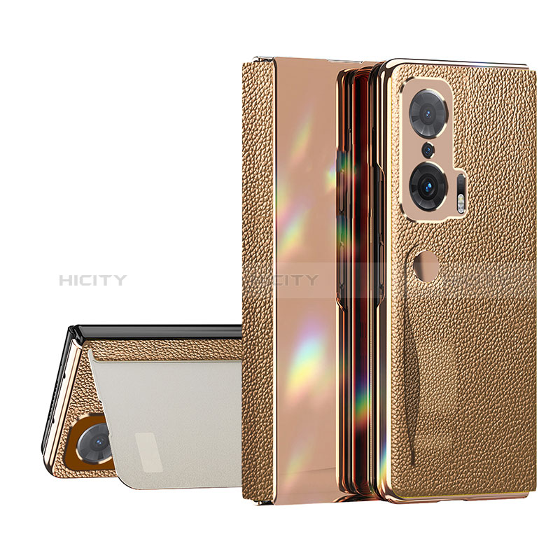 Coque Portefeuille Livre Cuir Etui Clapet ZL1 pour Huawei Honor Magic V 5G Or Plus