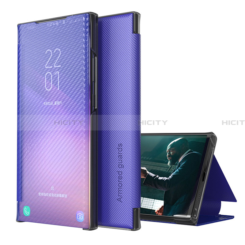 Coque Portefeuille Livre Cuir Etui Clapet ZL1 pour Samsung Galaxy A32 4G Violet Plus
