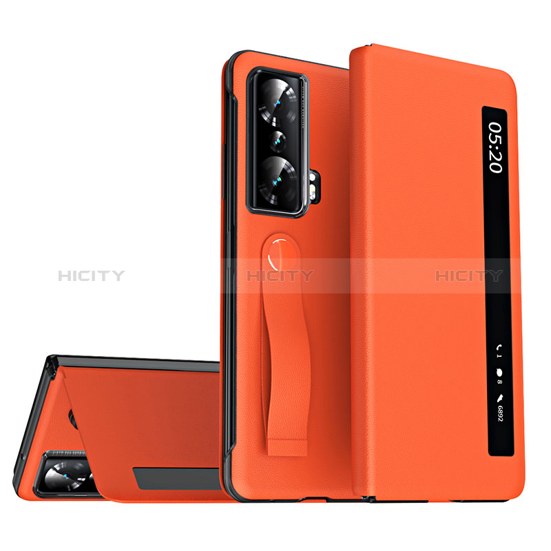 Coque Portefeuille Livre Cuir Etui Clapet ZL2 pour Huawei Honor Magic Vs 5G Orange Plus