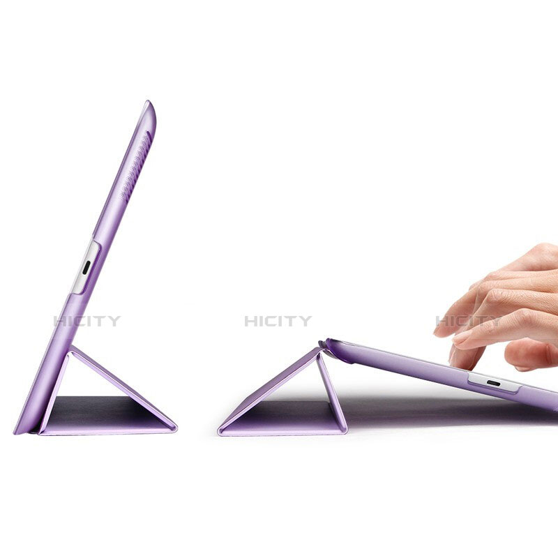 Coque Portefeuille Livre Cuir L01 pour Apple iPad 3 Violet Plus