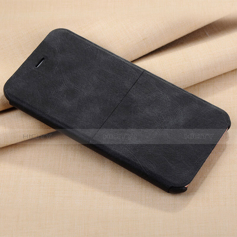 Coque Portefeuille Livre Cuir L01 pour Apple iPhone 6 Plus Noir Plus