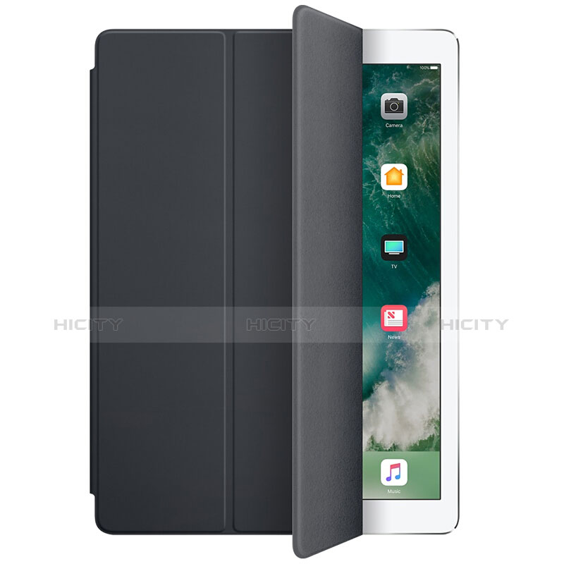 Coque Portefeuille Livre Cuir L01 pour Apple New iPad 9.7 (2017) Noir Plus