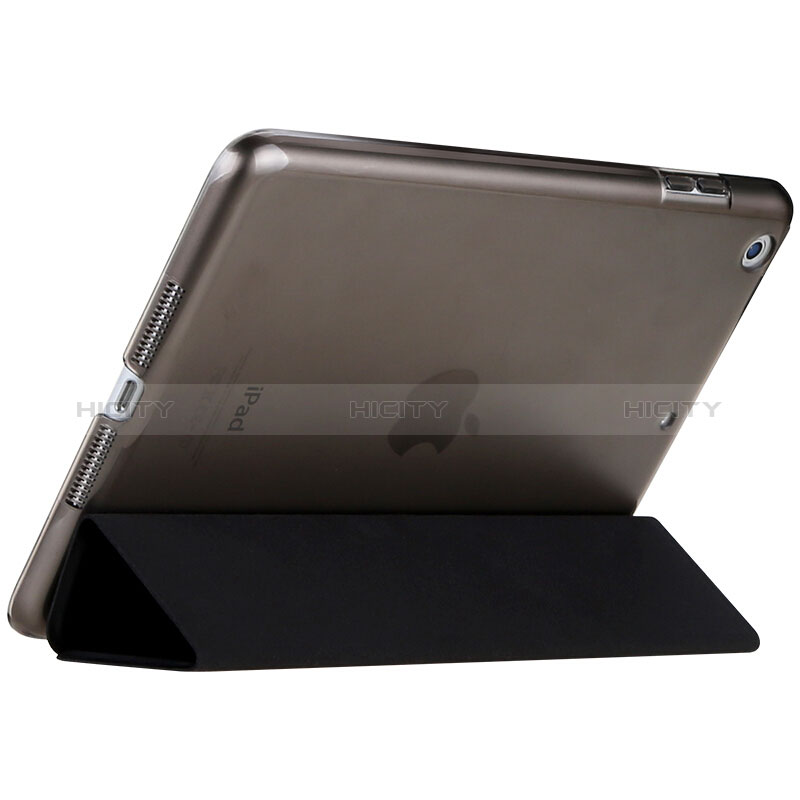 Coque Portefeuille Livre Cuir L01 pour Apple New iPad 9.7 (2018) Noir Plus