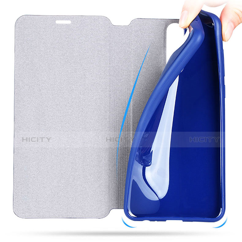 Coque Portefeuille Livre Cuir L01 pour Huawei Maimang 6 Bleu Plus