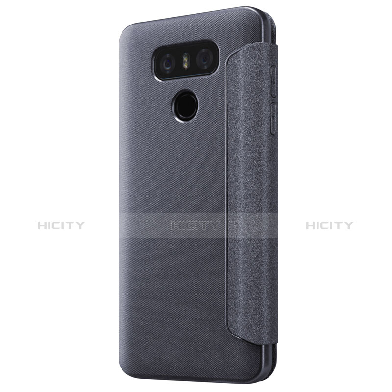 Coque Portefeuille Livre Cuir L01 pour LG G6 Noir Plus