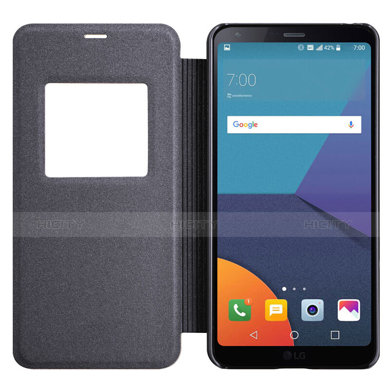 Coque Portefeuille Livre Cuir L01 pour LG G6 Noir Plus