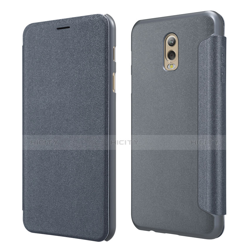 Coque Portefeuille Livre Cuir L01 pour Samsung Galaxy C7 (2017) Noir Plus