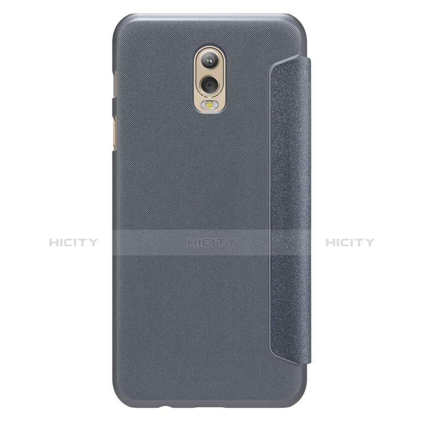 Coque Portefeuille Livre Cuir L01 pour Samsung Galaxy C7 (2017) Noir Plus