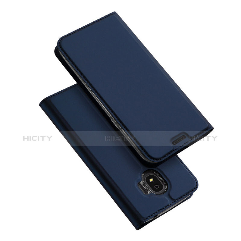 Coque Portefeuille Livre Cuir L01 pour Samsung Galaxy J2 Pro (2018) J250F Bleu Plus