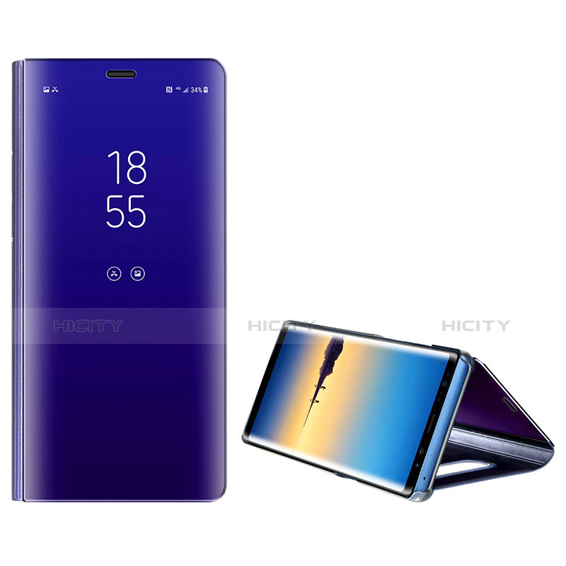 Coque Portefeuille Livre Cuir L01 pour Samsung Galaxy Note 8 Duos N950F Violet Plus