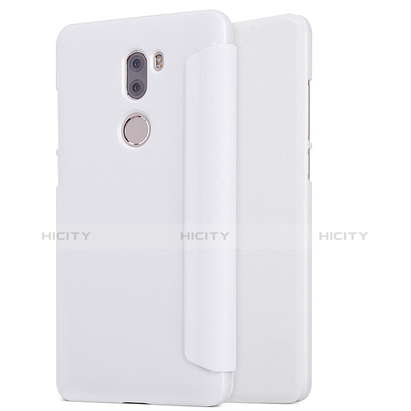 Coque Portefeuille Livre Cuir L01 pour Xiaomi Mi 5S Plus Blanc Plus