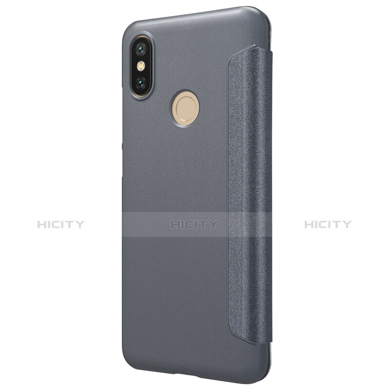 Coque Portefeuille Livre Cuir L01 pour Xiaomi Mi 6X Noir Plus